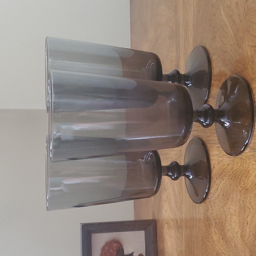 Smokey Gray/Amythest Beer Glasses 💜